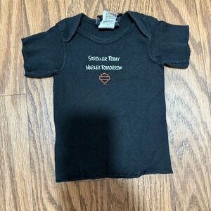Harley-Davidson Baby Short Sleeve Black‎ Shirt Size 12 Months
